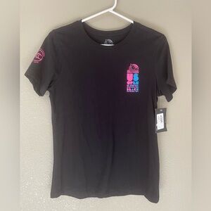 World Surf League Black Cotton Crewneck US Open T-Shirt Size Small
